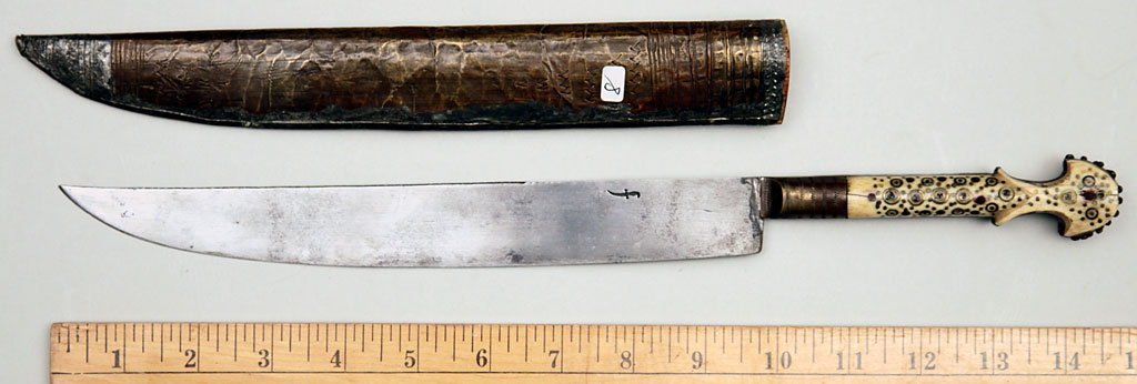 Bosnian Bichaq Knife with Decorated Bone Hilt