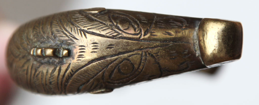 Indian tulwar brass monster head hilt