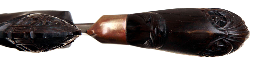 Sumatran Sewar with Floral Carved Horn Hilt cangge