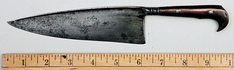 Indian Small Knife with Copper Alloy Hilt Scales