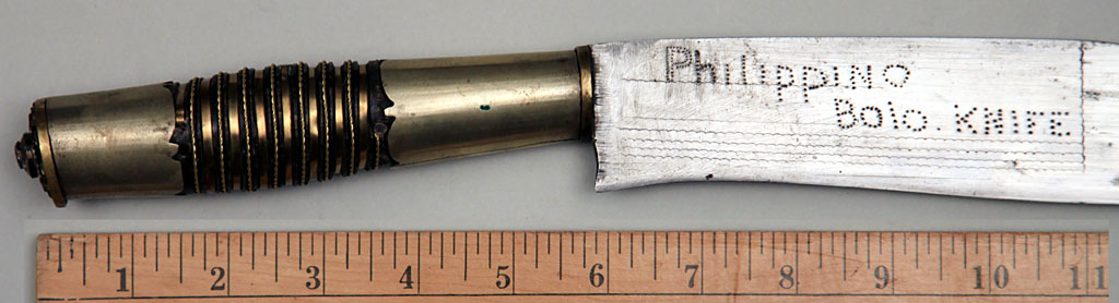 Philippine Bolo with Saber Type Hilt, dated 1918