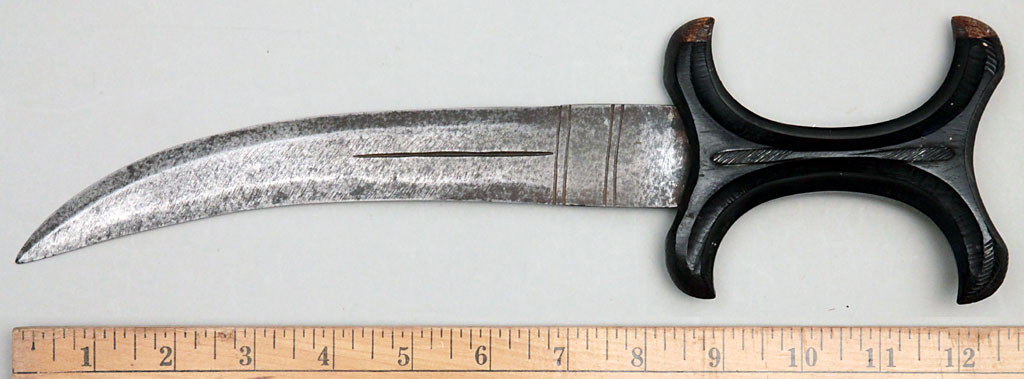 East African Beja Tribe X-Hilt Curved Double-Edged Dagger